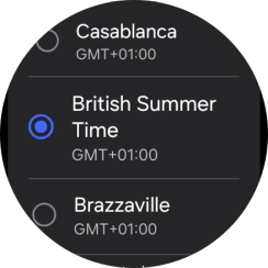 Press the required time zone.