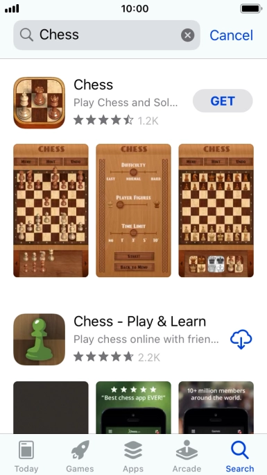 Press the required app.