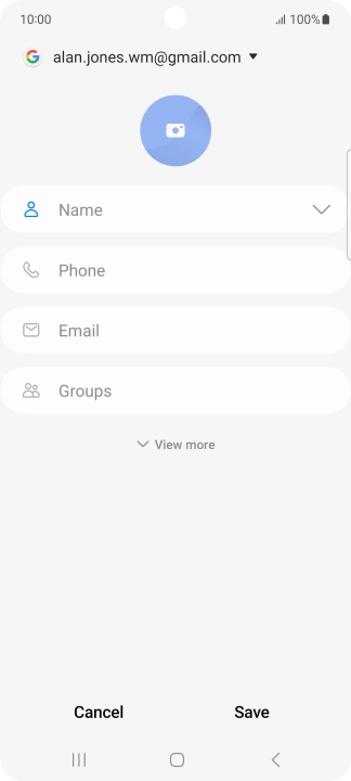 Press the address book drop down list.