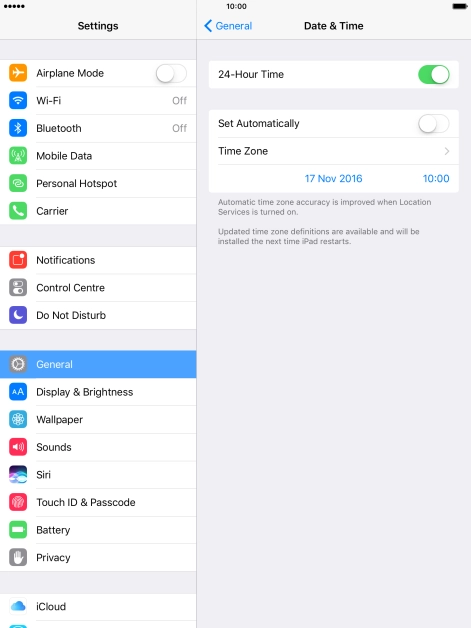Press the indicator next to 