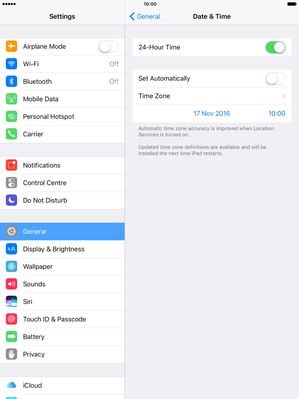 Press the indicator next to 