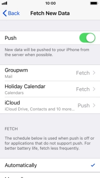 Press the indicator next to 