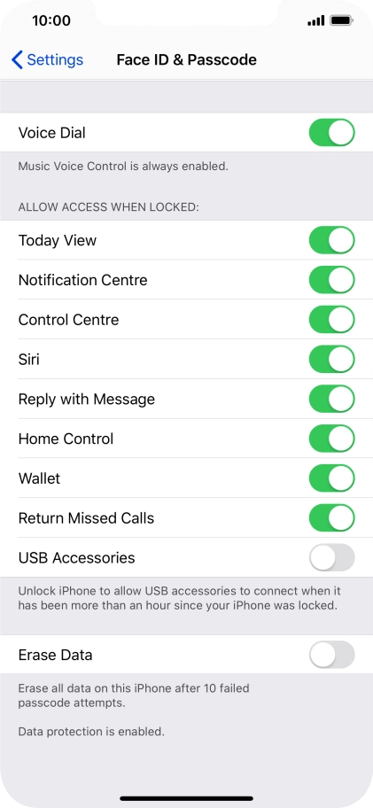 Press the indicator next to 