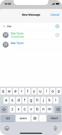 Press the required contact.