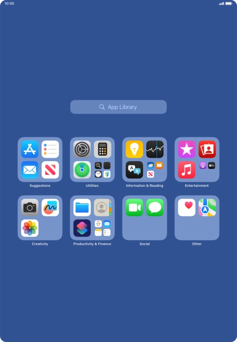 Press the required app.