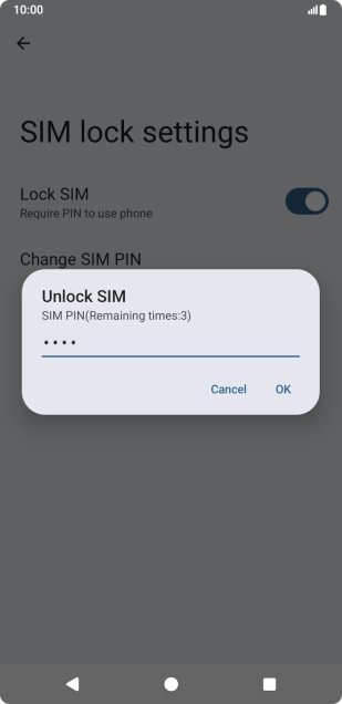 Key in your PIN and press OK.