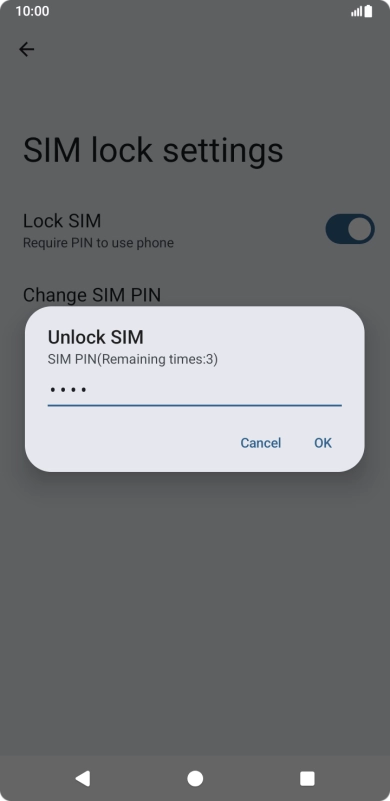 Key in your PIN and press OK.