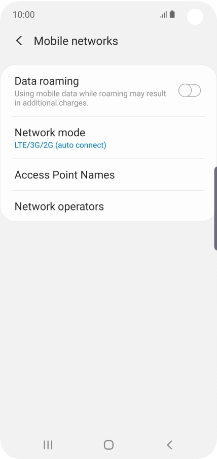 Press Access Point Names.