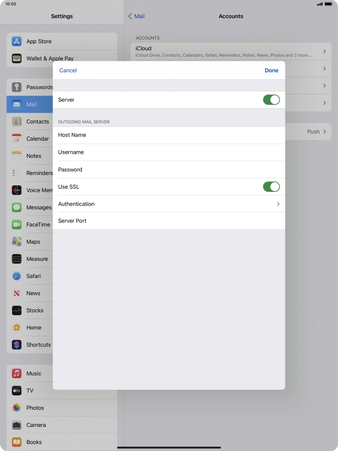 Press the indicator next to 