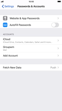 Press the name of the email account you've just set up.