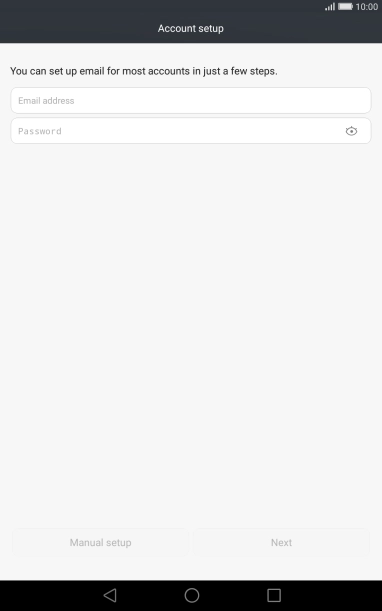 Press Email address and key in your email address.