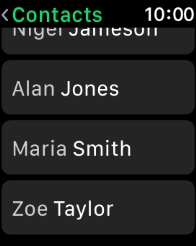 Press the required contact.