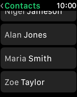 Press the required contact.