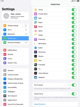 Press the indicator next to 
