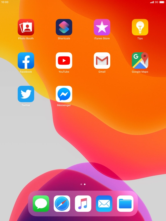 Press and hold any app.