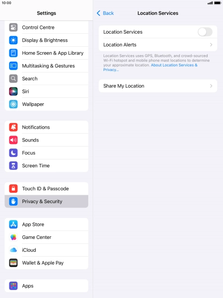 Press the indicator next to 