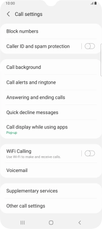 Press Supplementary services.
