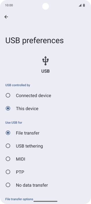 Press File transfer.