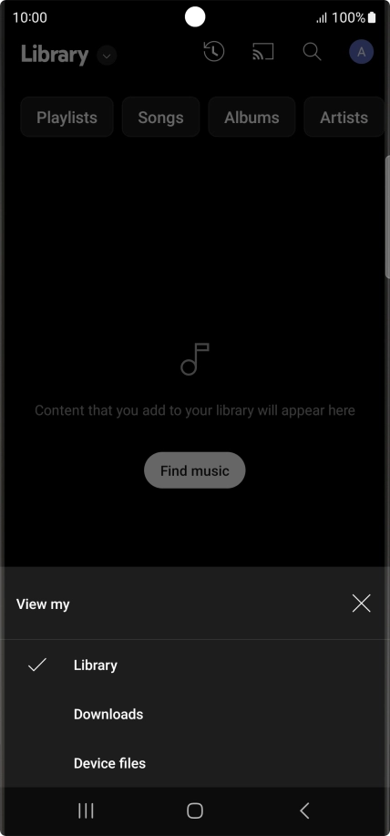 Press the required category and go to the required audio file.