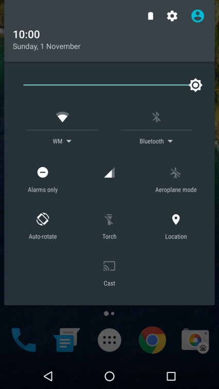 Press the settings icon.