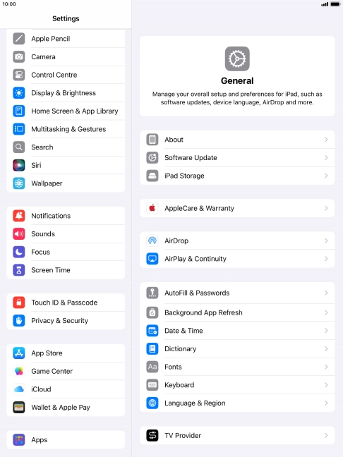 Press Privacy & Security.