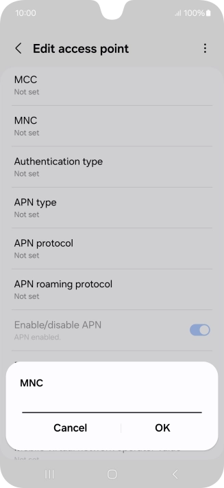 Key in 03 and press OK.