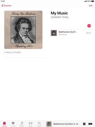 Press the song title.