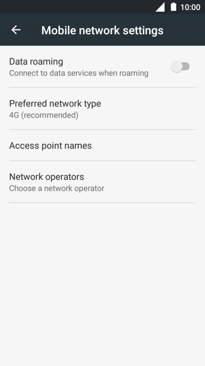 Press Access point names.