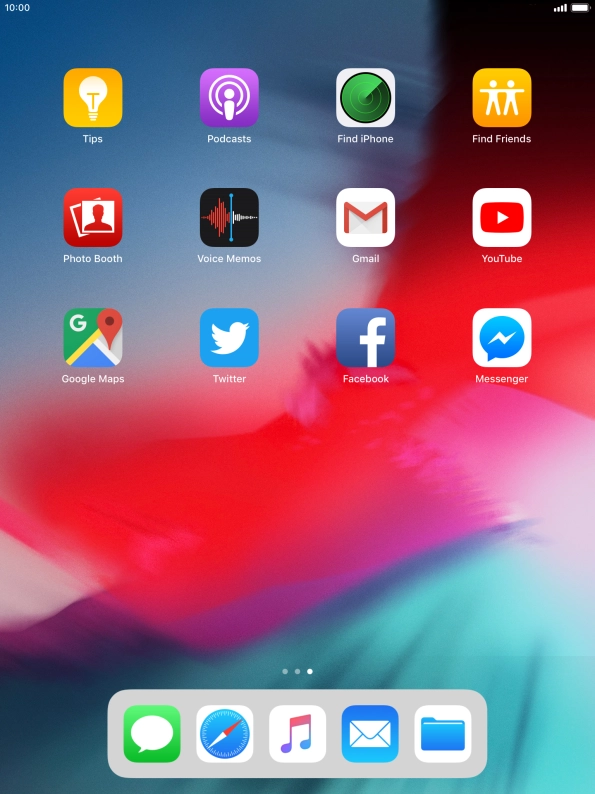 Press and hold the required app until the icons start to jiggle.