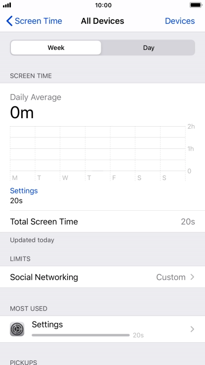 The use for the past week is displayed next to Total Screen Time.