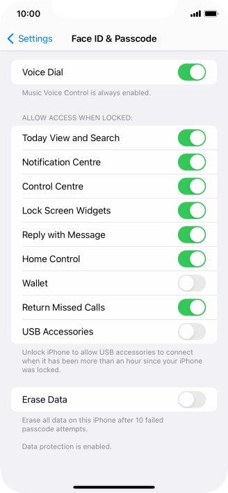 Press the indicator next to 