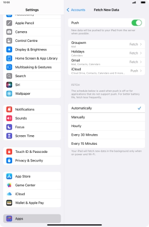 Press the indicator next to 
