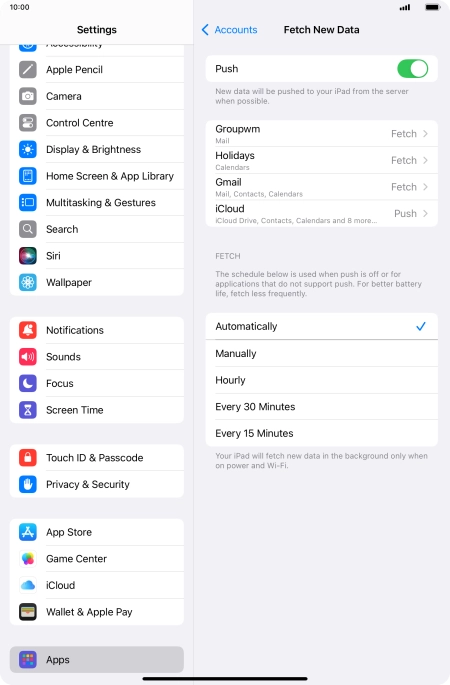 Press the indicator next to 