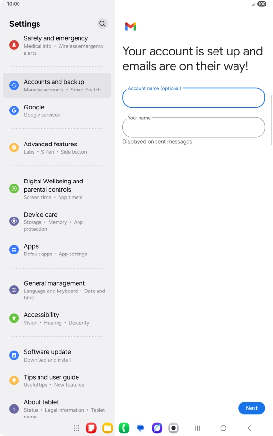 Press the field below 