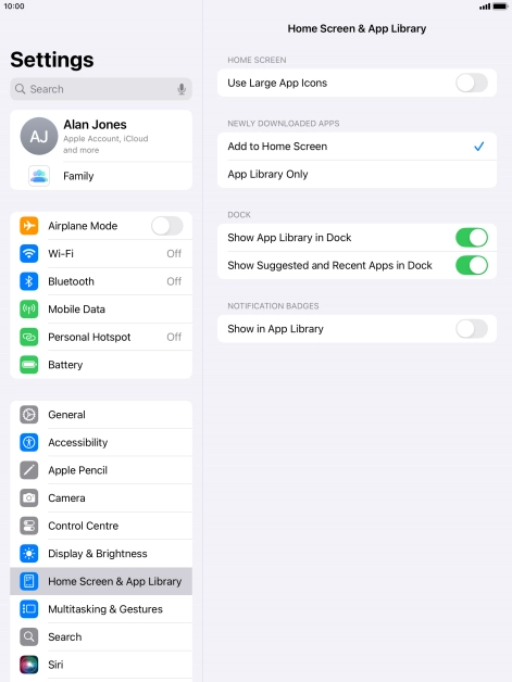 To add new downloaded apps to both the home screen and App Library, press Add to Home Screen.