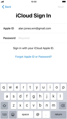 Press the field next to 