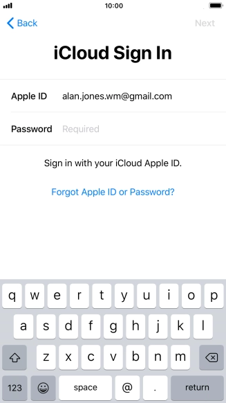 Press the field next to 