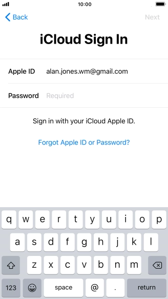 Press the field next to 