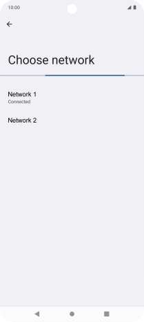 Press the required network.