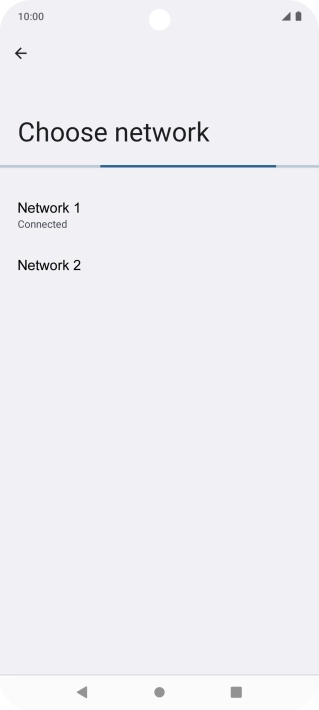 Press the required network.