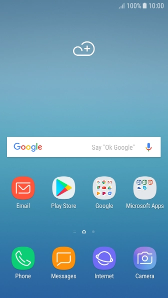 Slide your finger upwards on the screen.