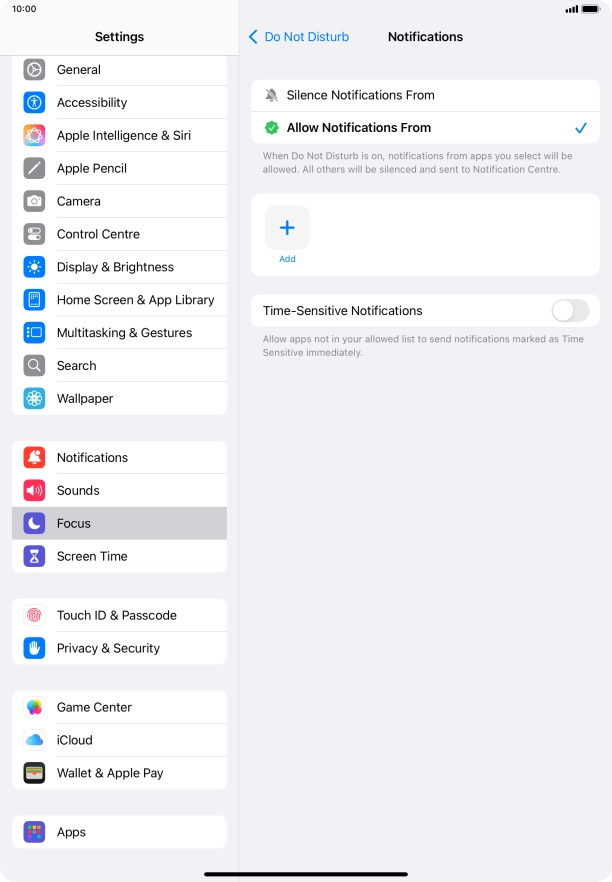Press the indicator next to 