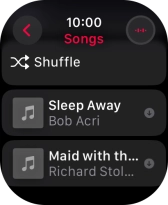 Go to the required category or playlist and press the required audio file.