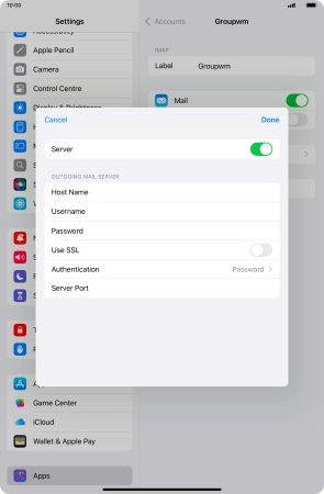 Press the indicator next to 