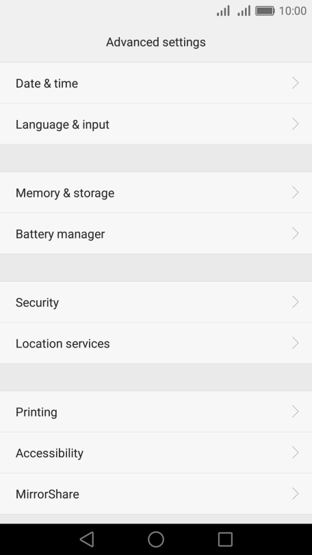 Press Location services.