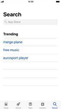 Press the search field and key in the name or subject of the required app.