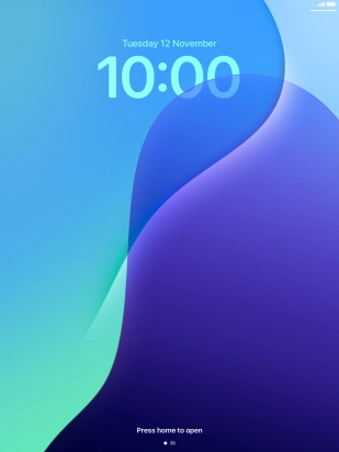 Press and hold anywhere on the lock screen.