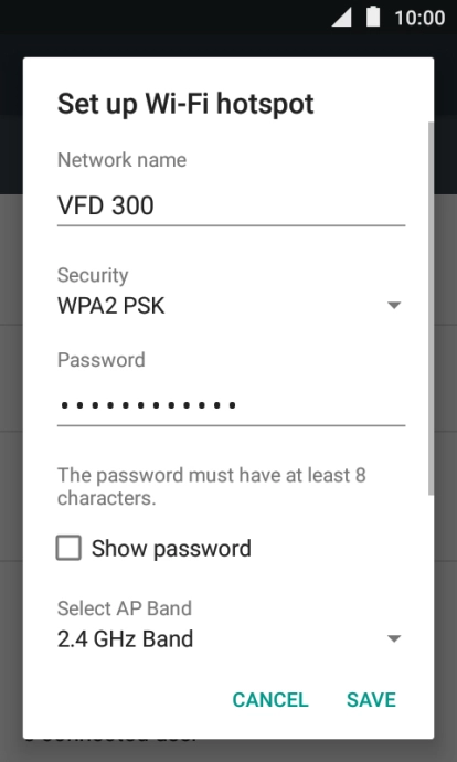 Press the field below 