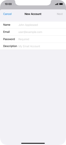 Press Name and key in the required sender name.