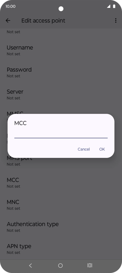 Key in 505 and press OK.